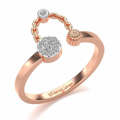 Anika Silver Ring - Rose Gold - Image 1