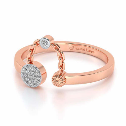Anika Silver Ring - Rose Gold - Image 2