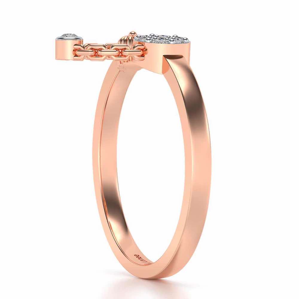 Anika Silver Ring - Rose Gold - Image 3