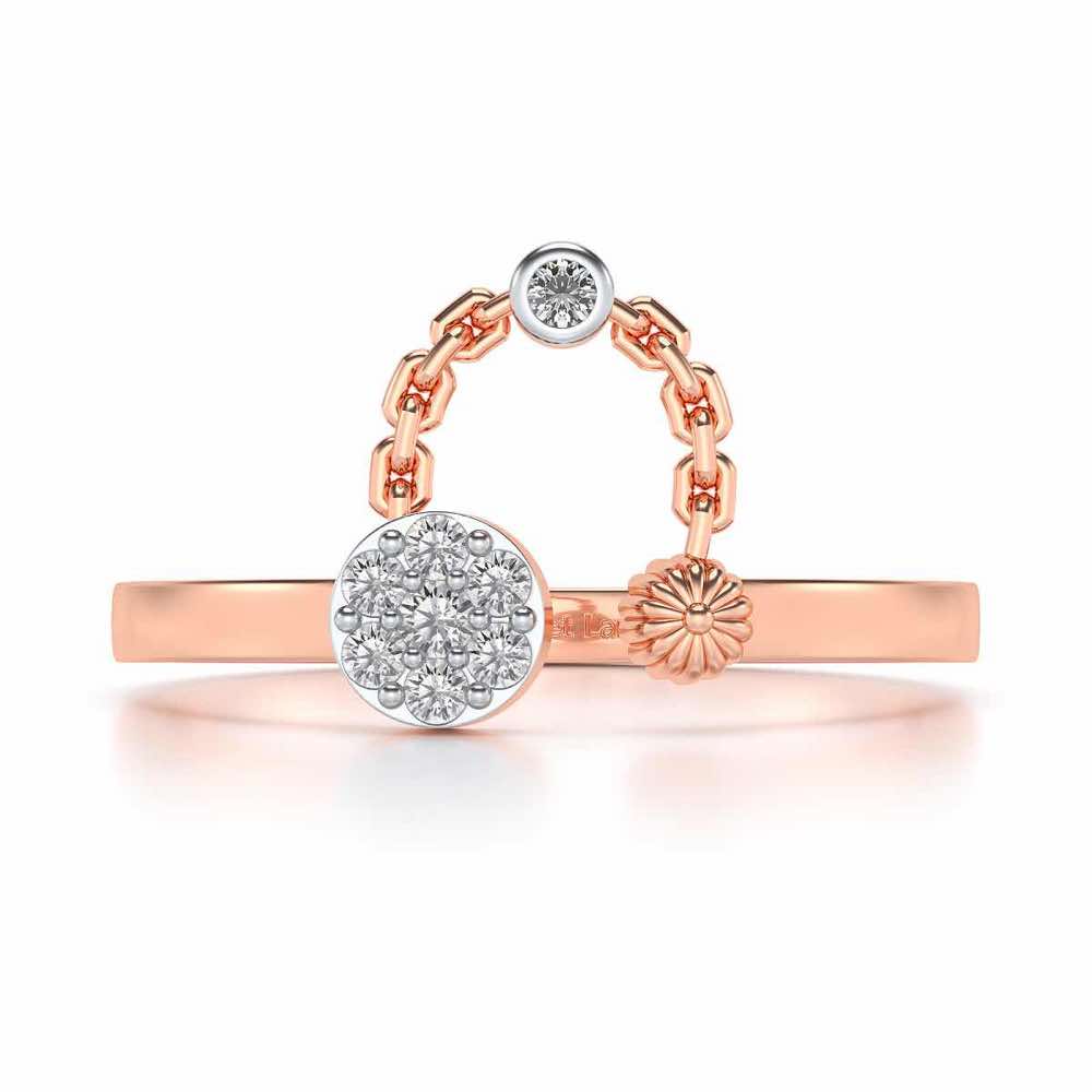 Anika Silver Ring - Rose Gold - Image 4