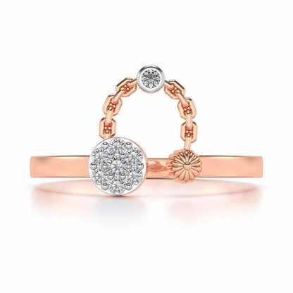 Anika Silver Ring - Rose Gold - Image 4