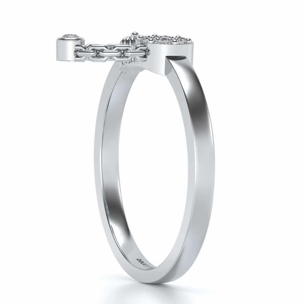 Anika Silver Ring - White Gold - Image 3