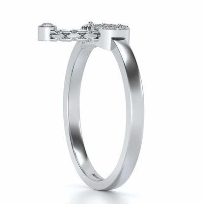 Anika Silver Ring - White Gold - Image 3
