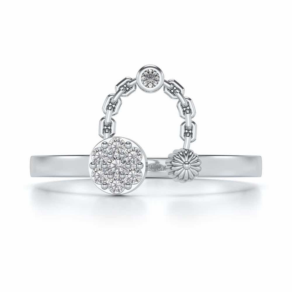 Anika Silver Ring - White Gold - Image 4