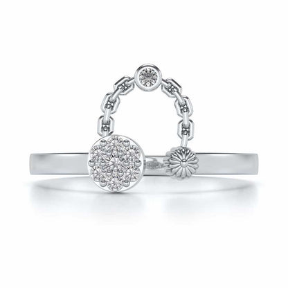Anika Silver Ring - White Gold - Image 4