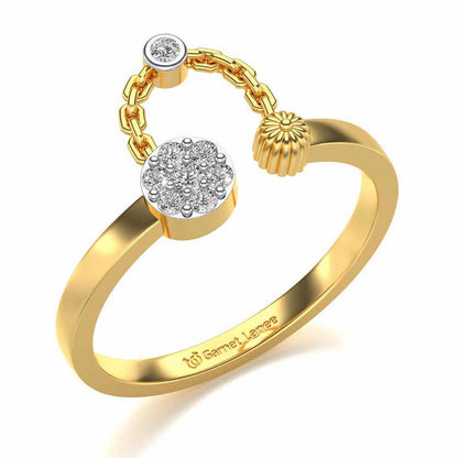 Anika Silver Ring - Yellow Gold - Image 1