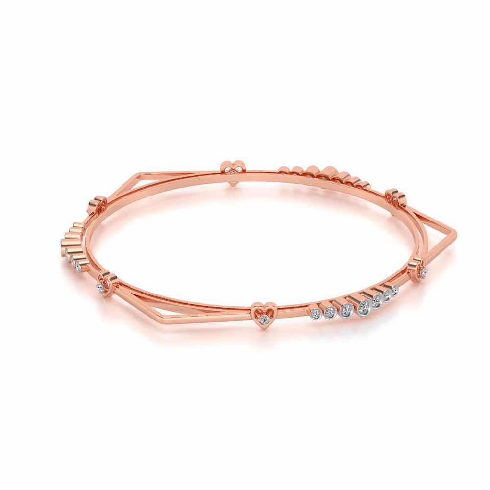 Antares Silver Bangles - Rose Gold - Image 2