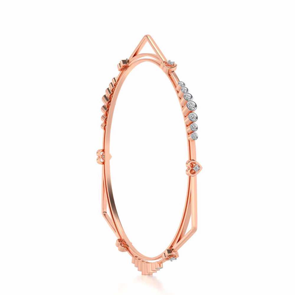 Antares Silver Bangles - Rose Gold - Image 3