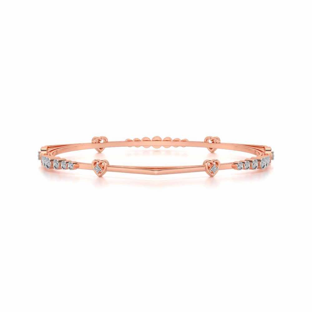 Antares Silver Bangles - Rose Gold - Image 4