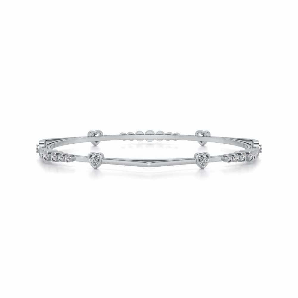 Antares Silver Bangles - White Gold - Image 4