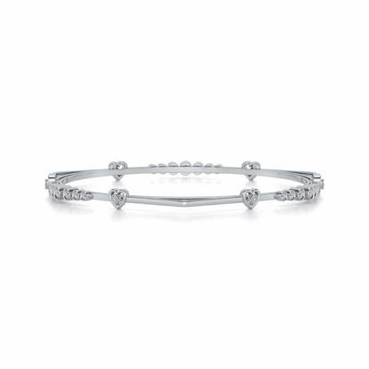 Antares Silver Bangles - White Gold - Image 4