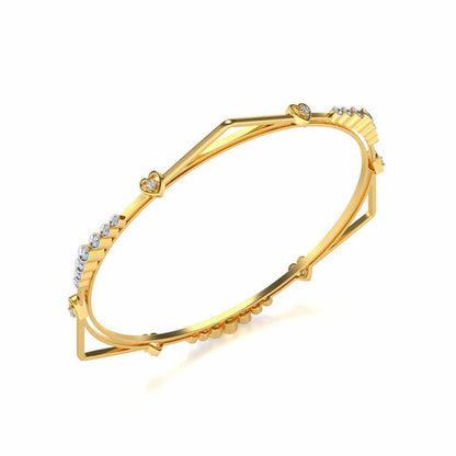 Antares Silver Bangles - Yellow Gold - Image 1