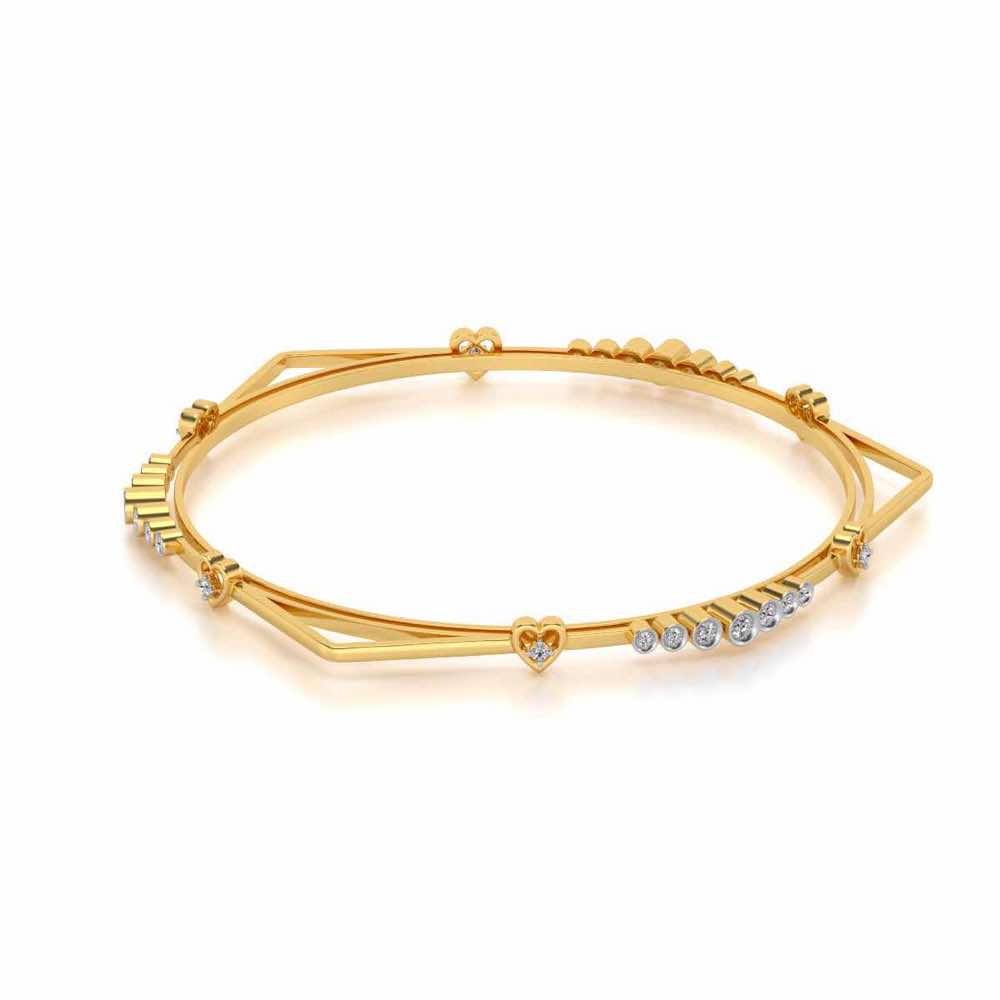 Antares Silver Bangles - Yellow Gold - Image 2