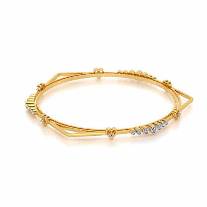 Antares Silver Bangles - Yellow Gold - Image 2
