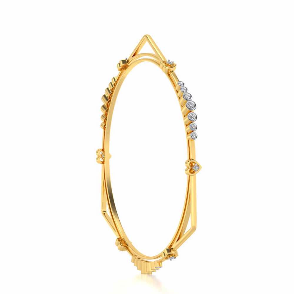 Antares Silver Bangles - Yellow Gold - Image 3