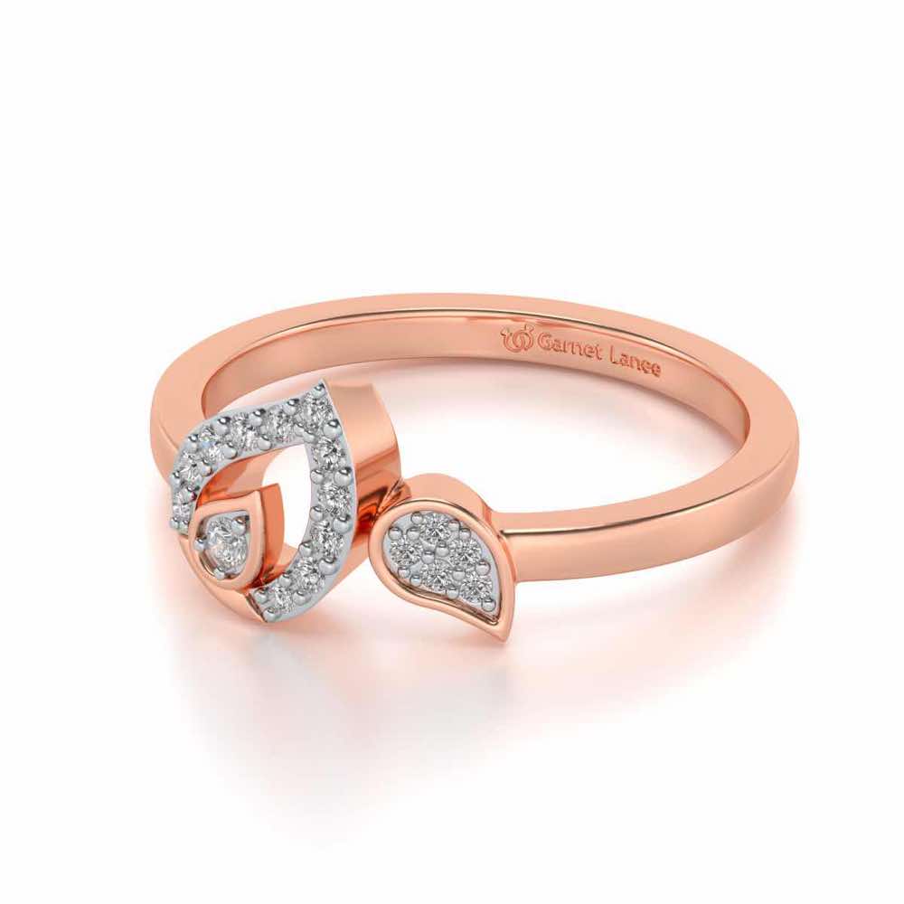 Anvi Silver Ring - Rose Gold - Image 2