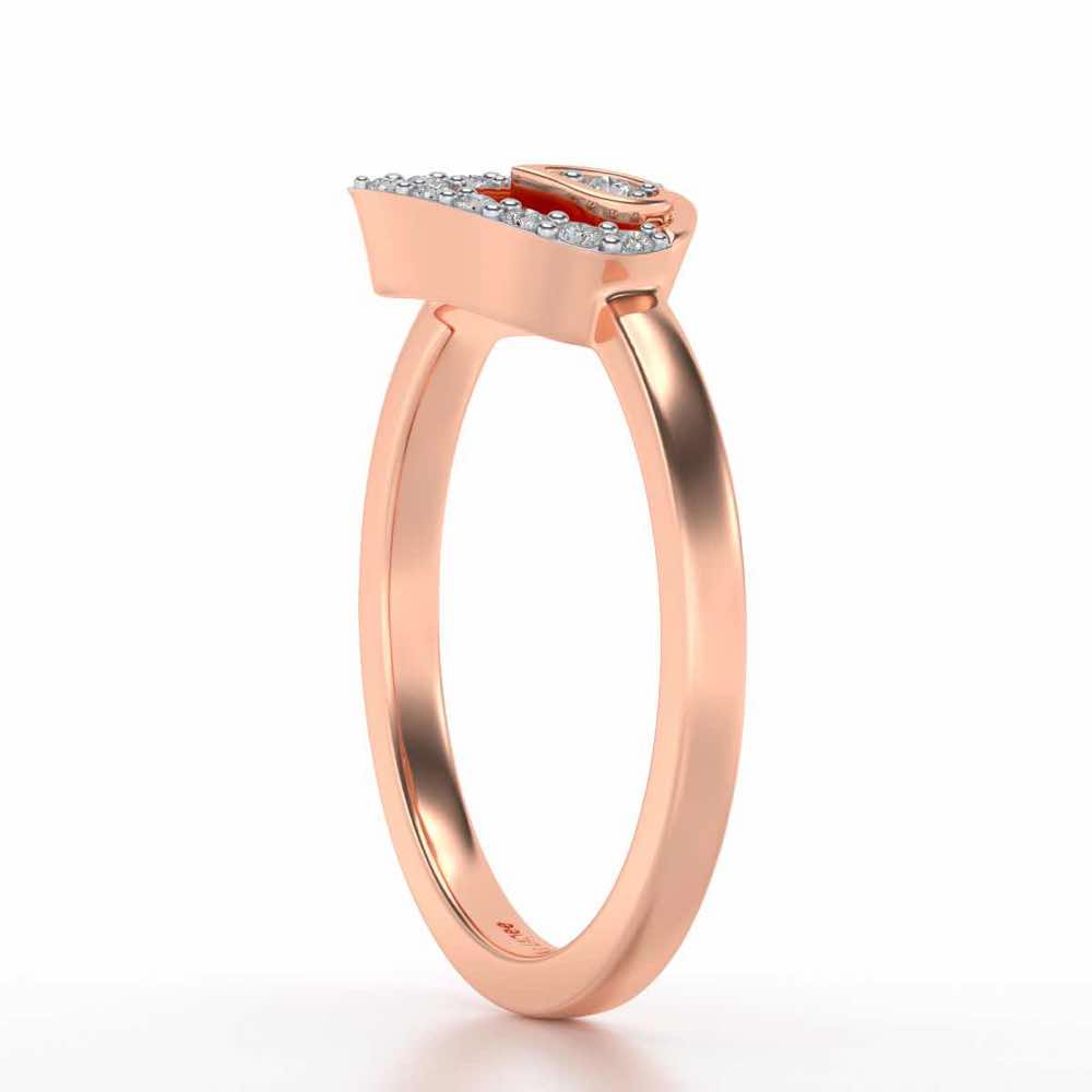 Anvi Silver Ring - Rose Gold - Image 3