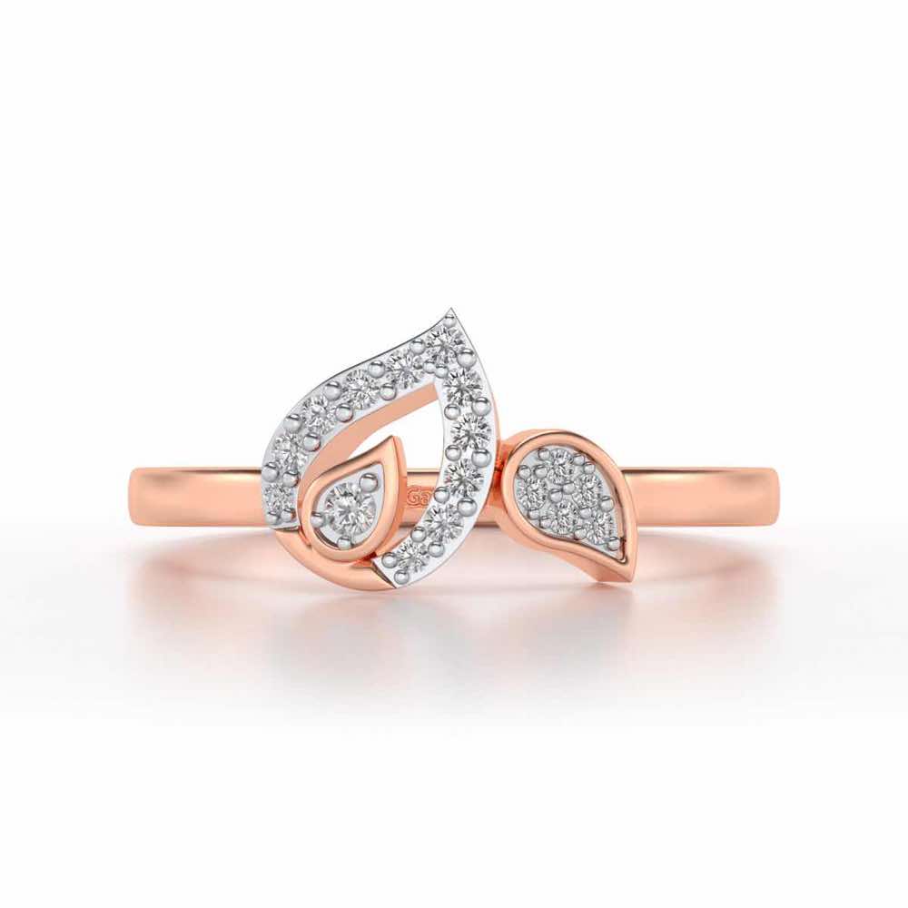 Anvi Silver Ring - Rose Gold - Image 4