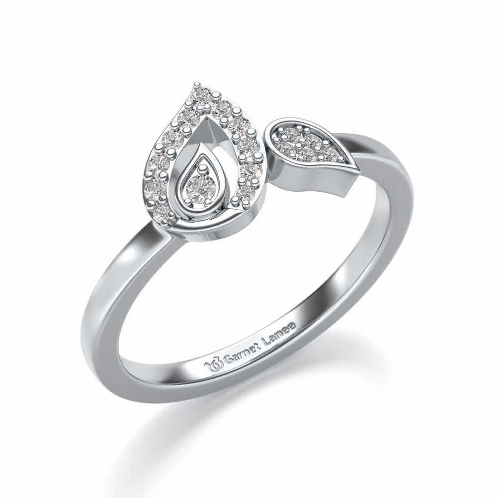 Anvi Silver Ring - White Gold - Image 1