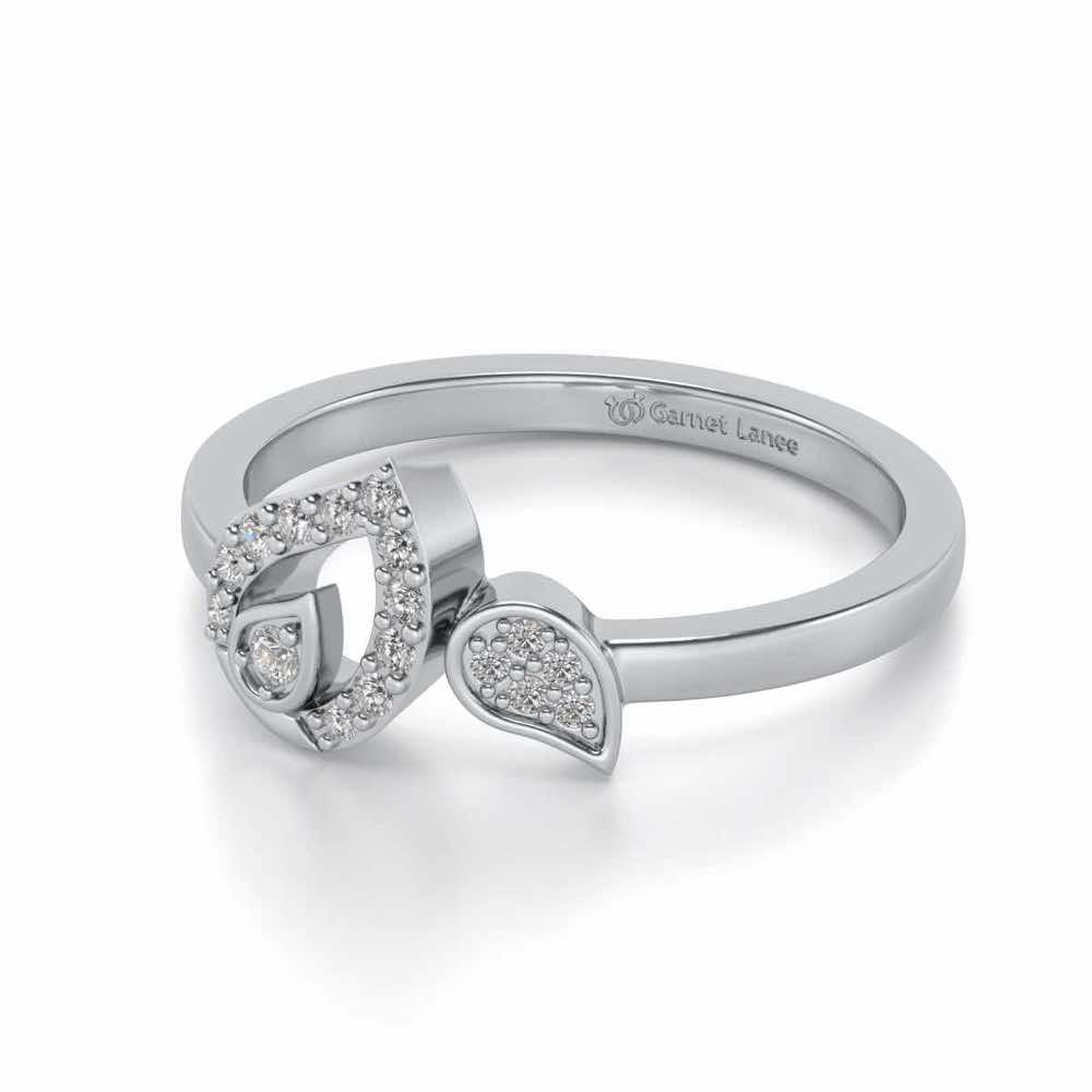 Anvi Silver Ring - White Gold - Image 2