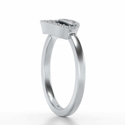 Anvi Silver Ring - White Gold - Image 3