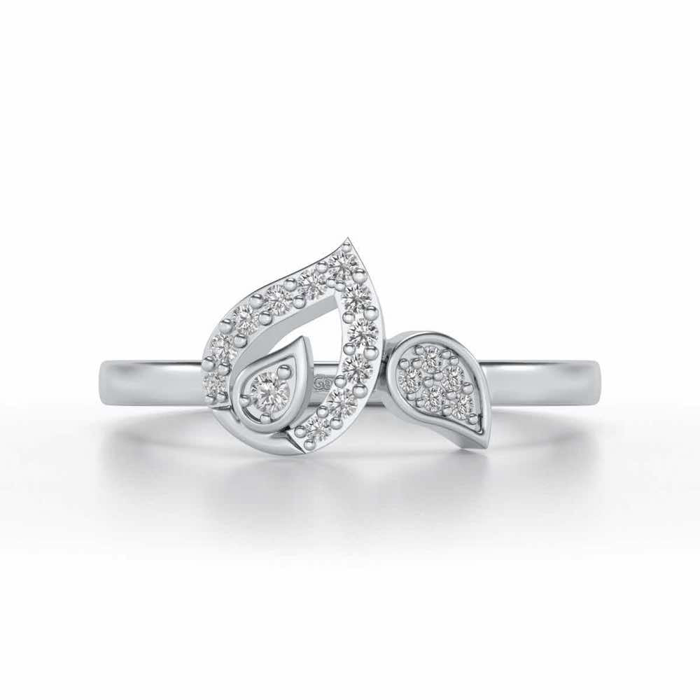 Anvi Silver Ring - White Gold - Image 4