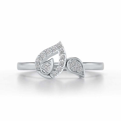 Anvi Silver Ring - White Gold - Image 4
