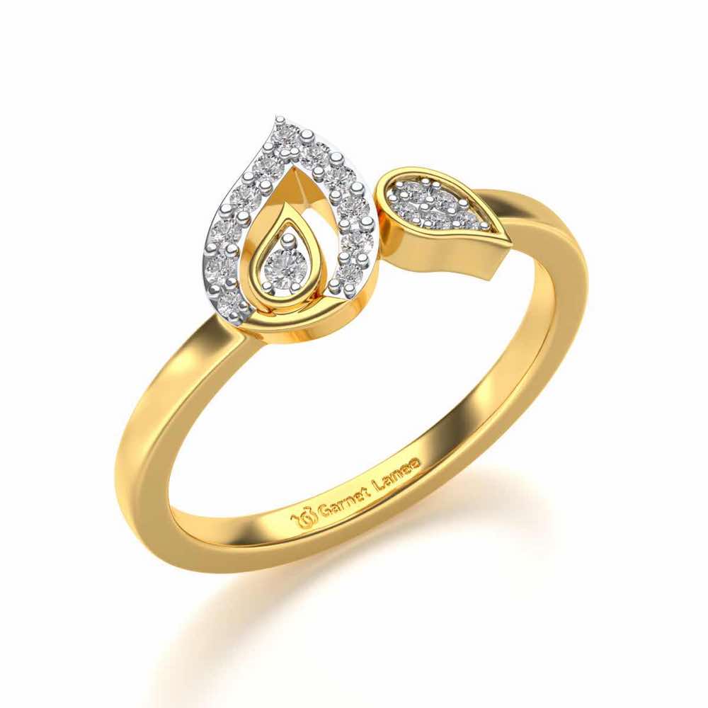 Anvi Silver Ring - Yellow Gold - Image 1