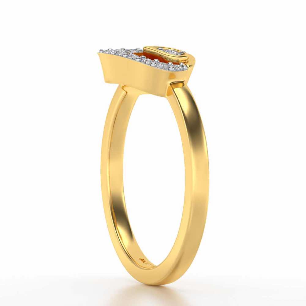 Anvi Silver Ring - Yellow Gold - Image 3