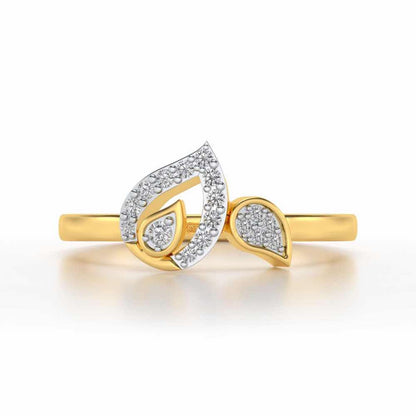 Anvi Silver Ring - Yellow Gold - Image 4
