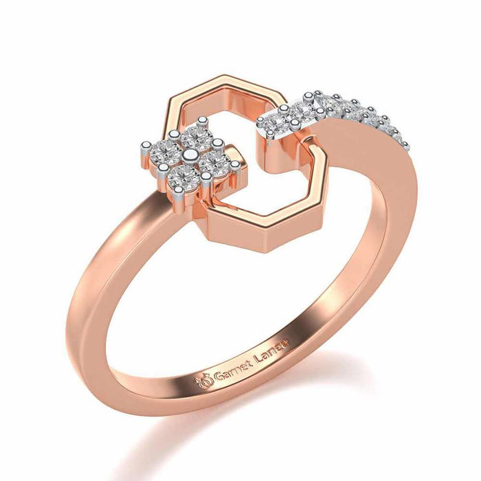 Anya Silver Ring - Rose Gold - Image 1