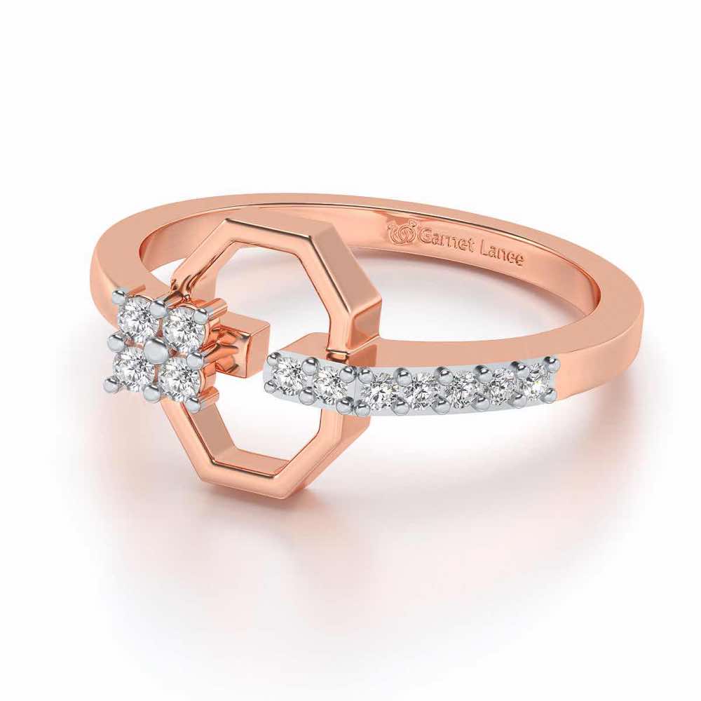 Anya Silver Ring - Rose Gold - Image 2