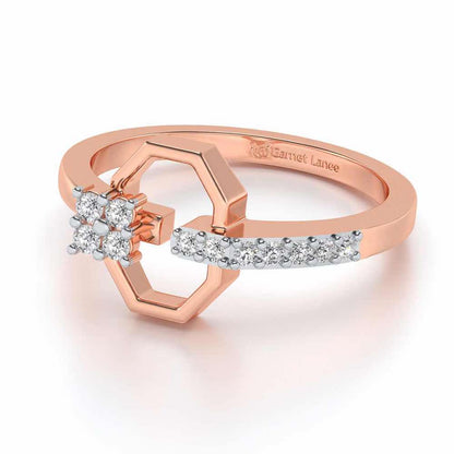 Anya Silver Ring - Rose Gold - Image 2