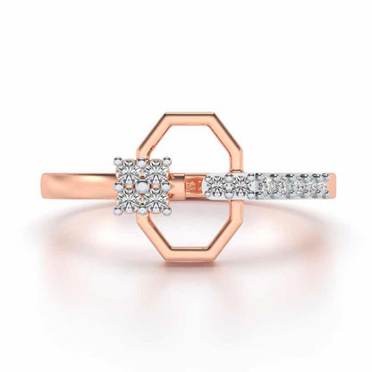 Anya Silver Ring - Rose Gold - Image 4