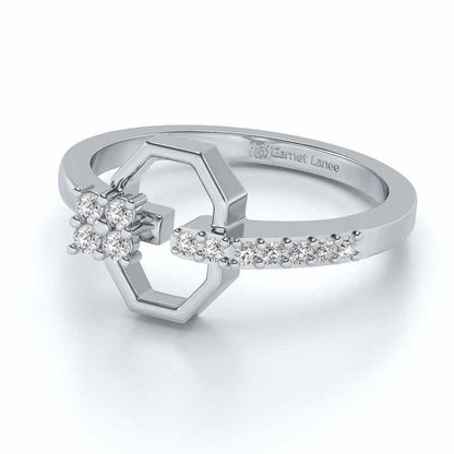 Anya Silver Ring - White Gold - Image 2