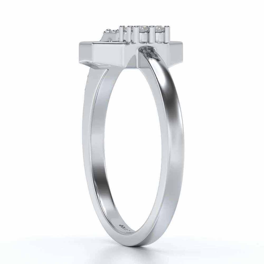 Anya Silver Ring - White Gold - Image 3