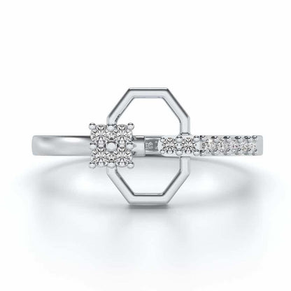 Anya Silver Ring - White Gold - Image 4