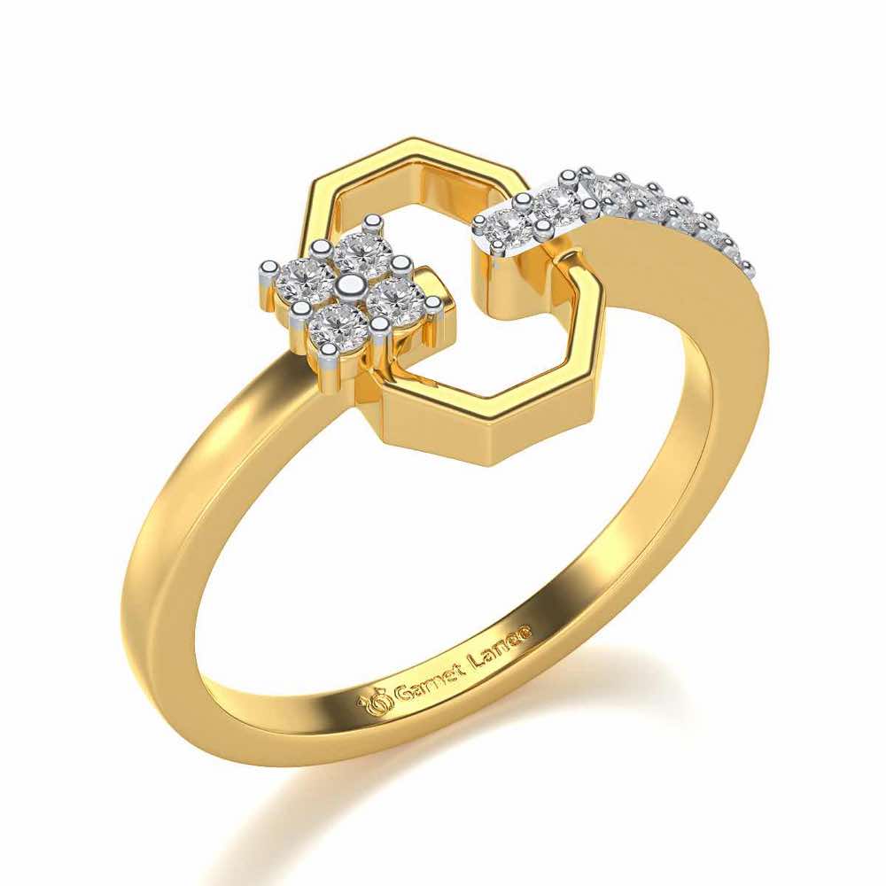 Anya Silver Ring - Yellow Gold - Image 1