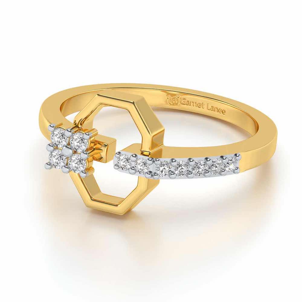 Anya Silver Ring - Yellow Gold - Image 2