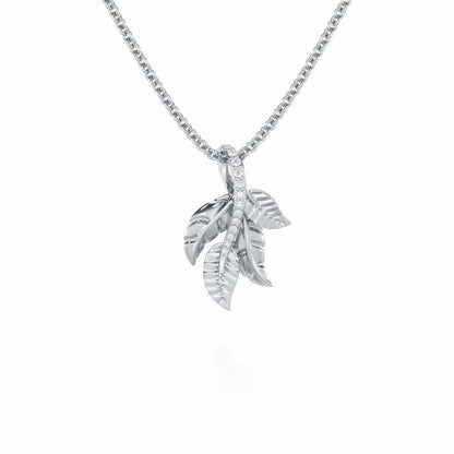 Apex Autumn Silver Pendant - White Gold - Image 1