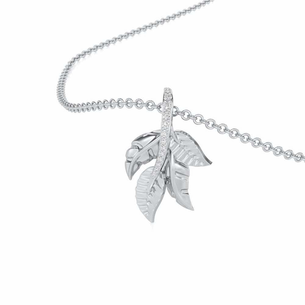 Apex Autumn Silver Pendant - White Gold - Image 2