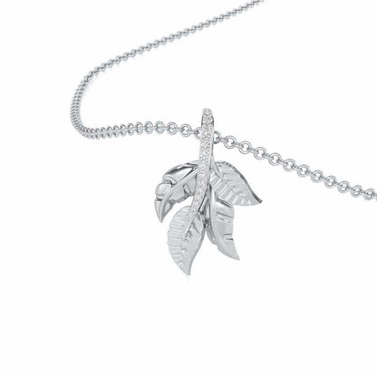Apex Autumn Silver Pendant - White Gold - Image 2