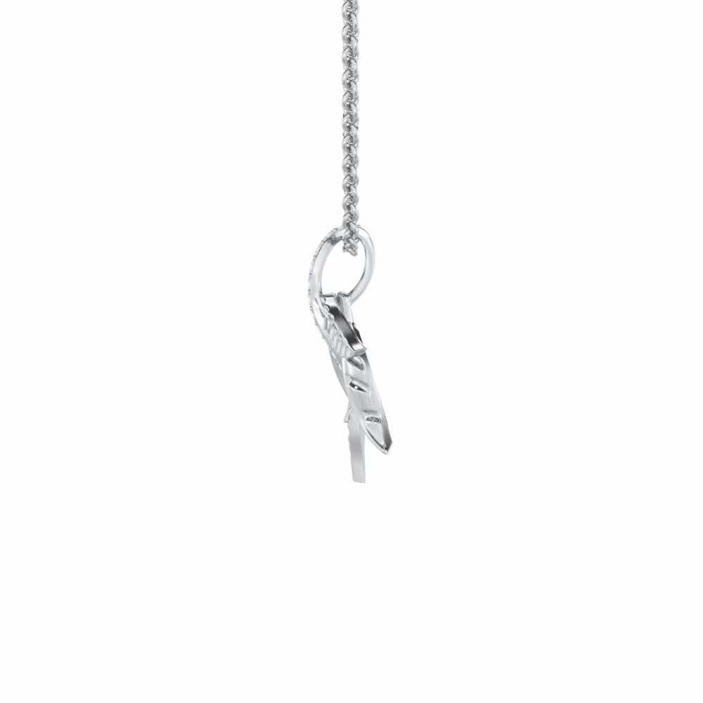 Apex Autumn Silver Pendant - White Gold - Image 4