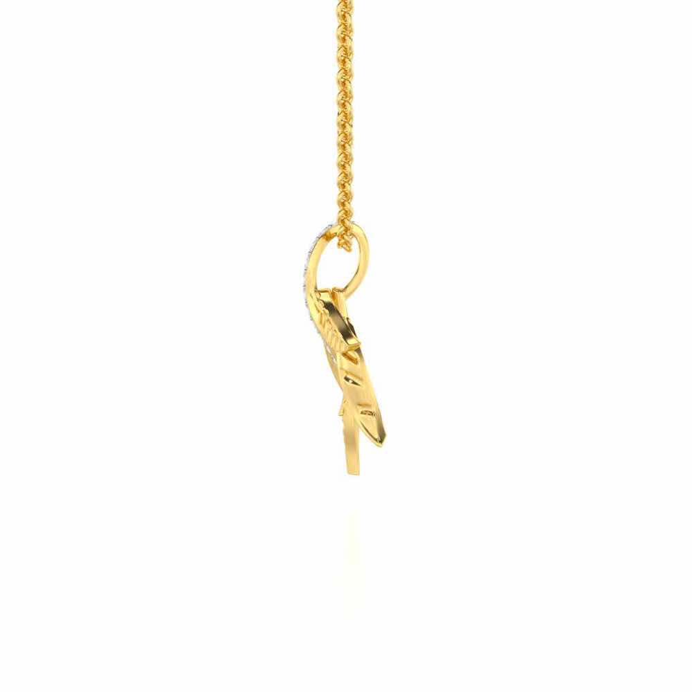 Apex Autumn Silver Pendant - Yellow Gold - Image 4