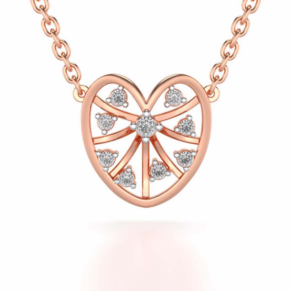 Apple Eye Silver Pendant - Rose Gold - Image 1