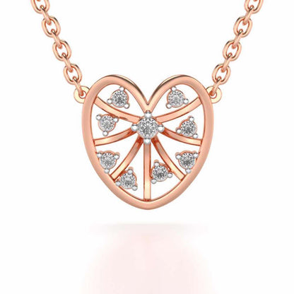 Apple Eye Silver Pendant - Rose Gold - Image 1