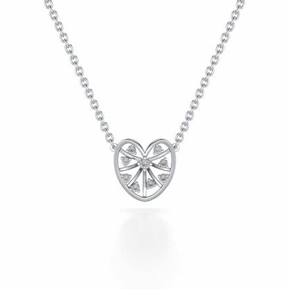 Apple Eye Silver Pendant - White Gold - Image 2