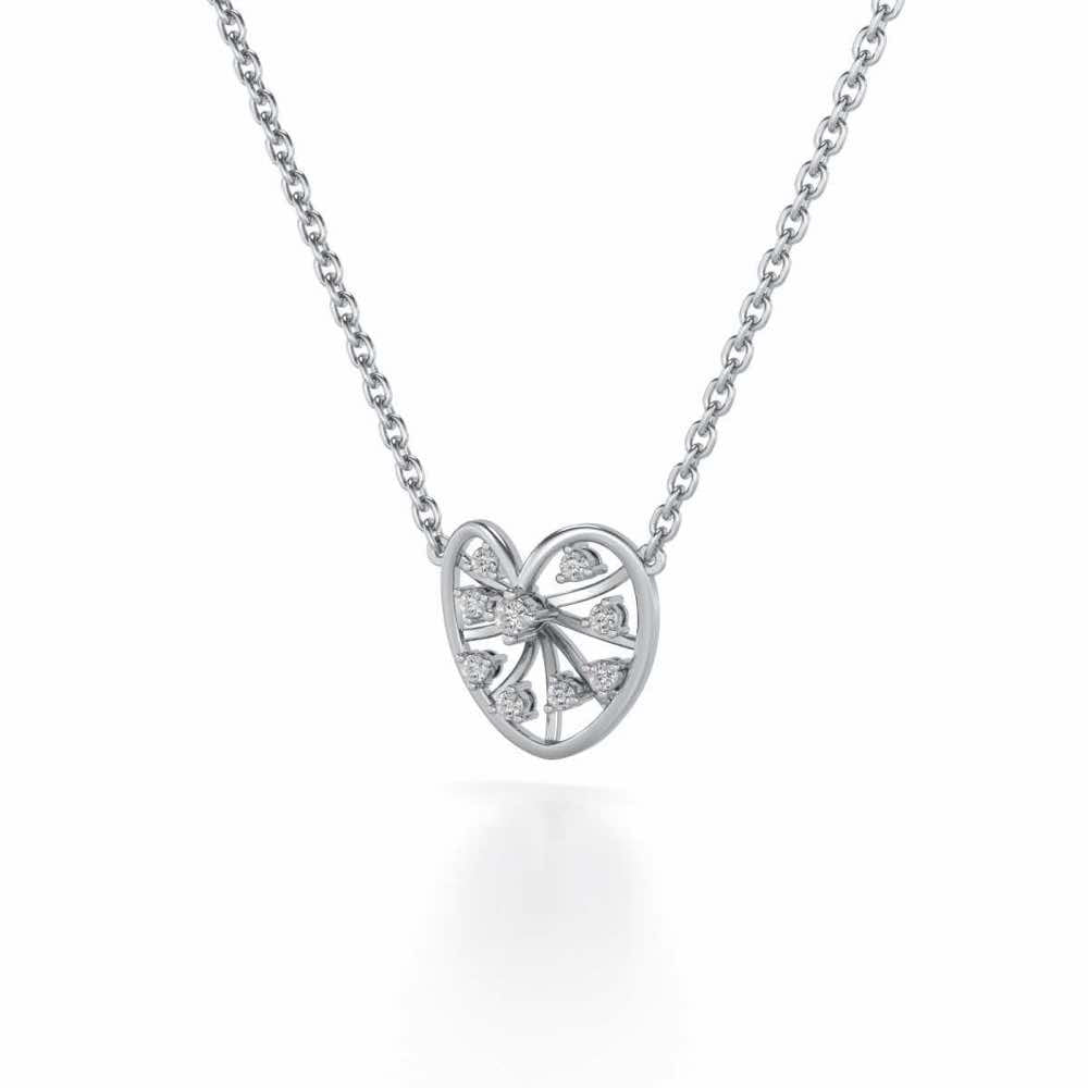 Apple Eye Silver Pendant - White Gold - Image 3