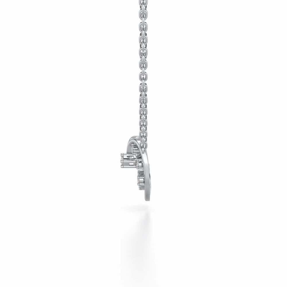 Apple Eye Silver Pendant - White Gold - Image 4