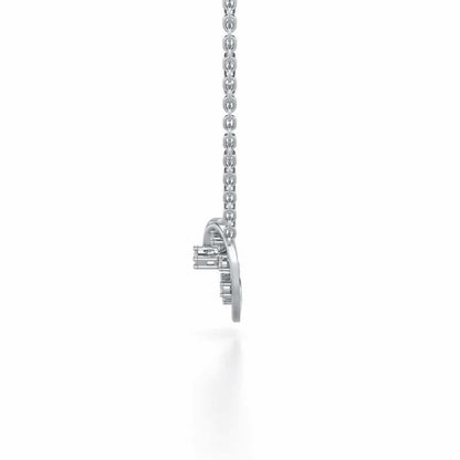 Apple Eye Silver Pendant - White Gold - Image 4